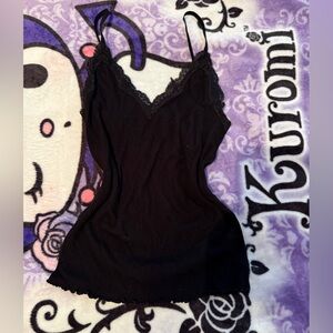 Black Lace Trim Cami